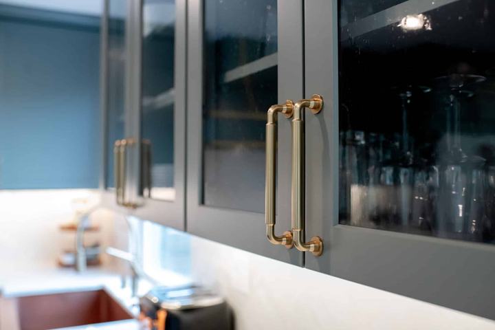 Brass Hardware Detail Kitchen Remodel
