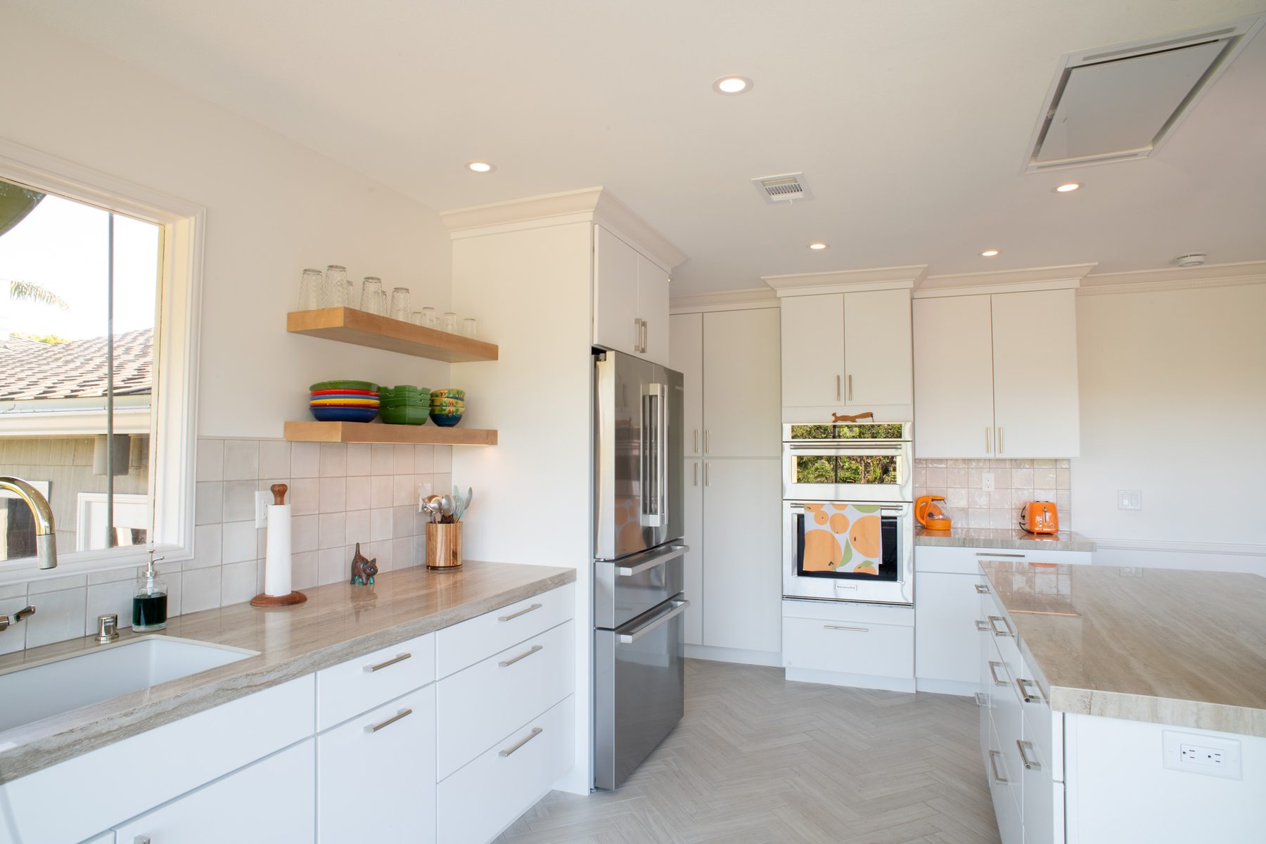 Full view of the remodeled Point Loma kitchen