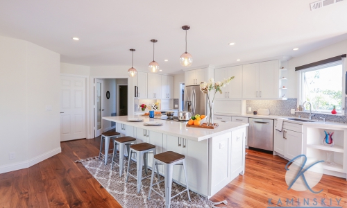 Carlsbad Transitional White Kitchen Remodel