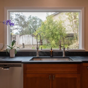 Kitchen Sink with two faucets