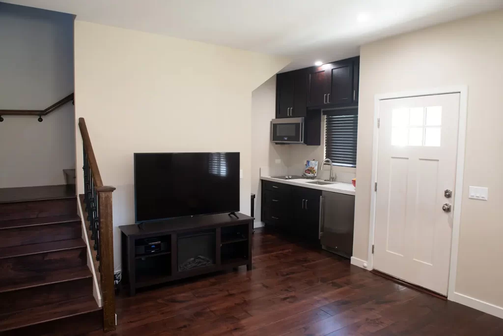 ADU Living Room and Kitchen