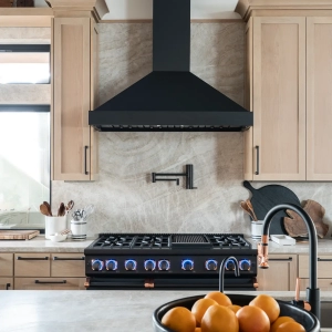 Modern range with hood kitchen remodel