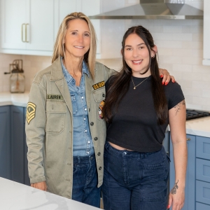 Designers Andrea Short and Haley Overlund in kitchen