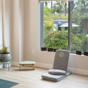 Meditation chair by window