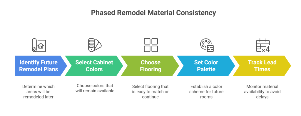 Phased remodel material list